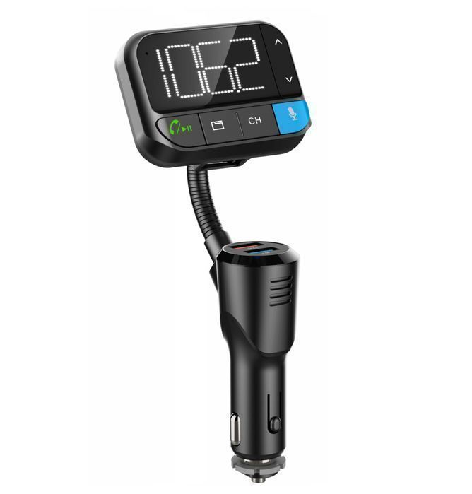 Transmiter FM zestaw głośnomówiący Bluetooth QC3.0 2,4A BLOW 74-165#