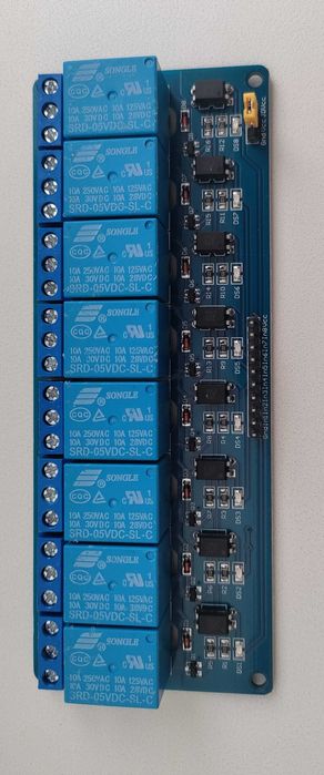 8-ми канальний модуль реле з оптопарою 5В 10А для Arduino, ESP32, STM для DIY, IoT