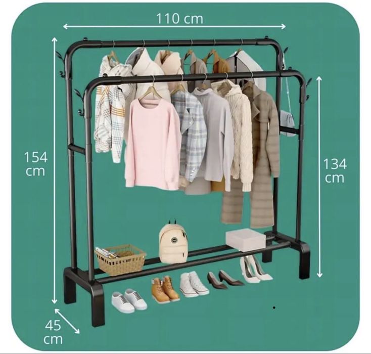 Wieszak /stojak na odzież czarny