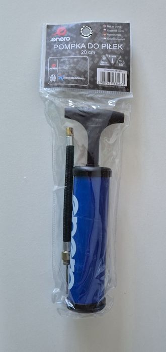 Pompka do pompowania piłek materaca  20 cm z wężykiem i igłą igła Ener
