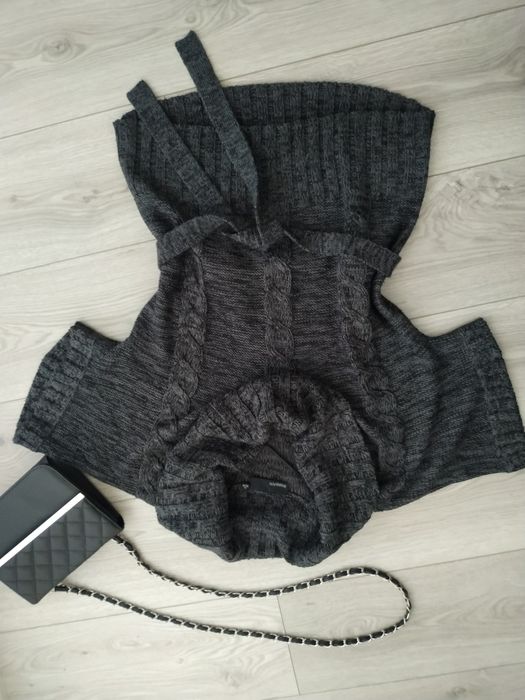 KappAhl grafitowy sweter golf