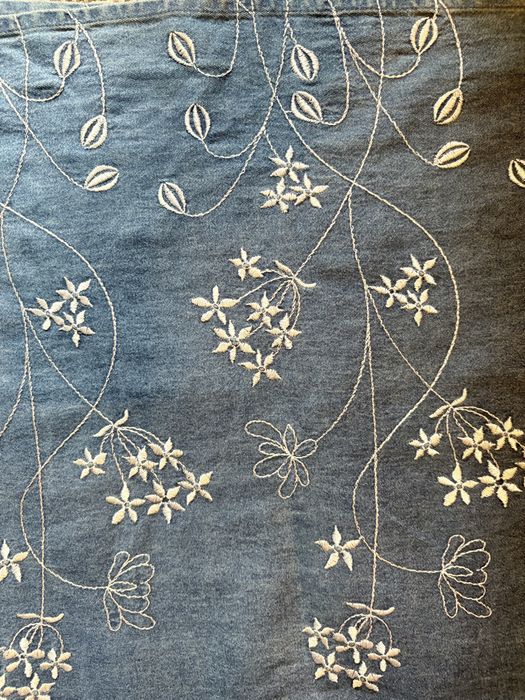 Jeansowa sukienka z haftem Marks & Spencer r. 38 / M / Vintage