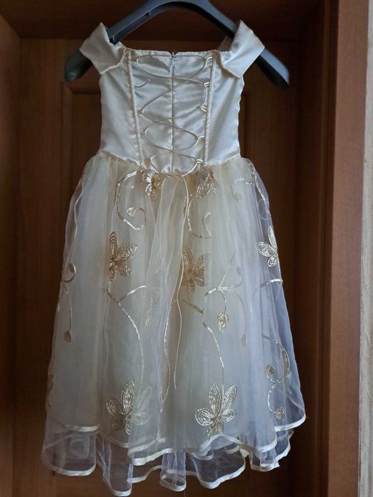 Дитяча золота святкова сукня, платье бальное - карнавальное