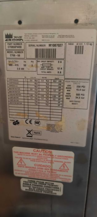 maszyna do lodów włoskich Taylor 708 stan bardzo dobry