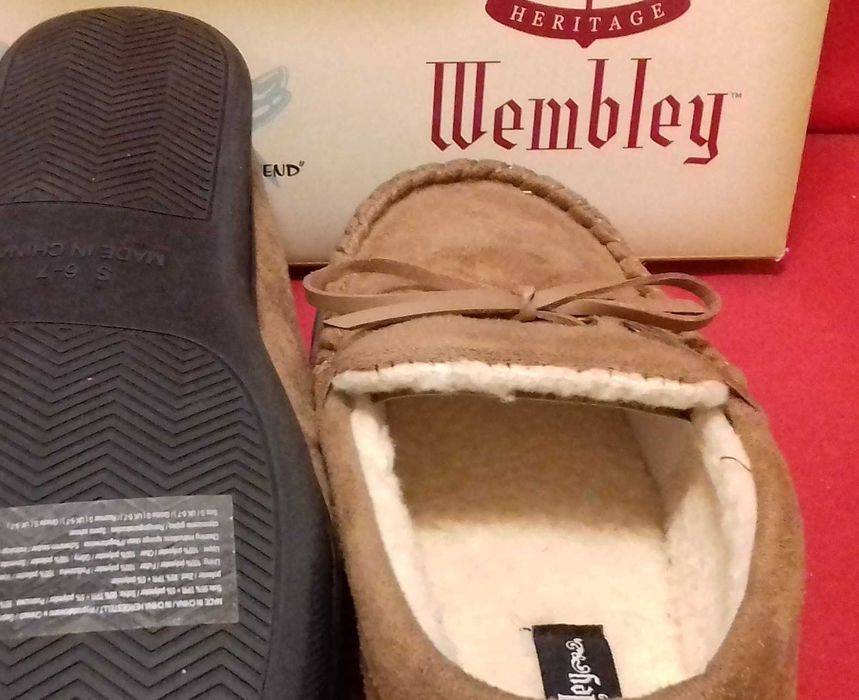 Męskie kapcie zamsz