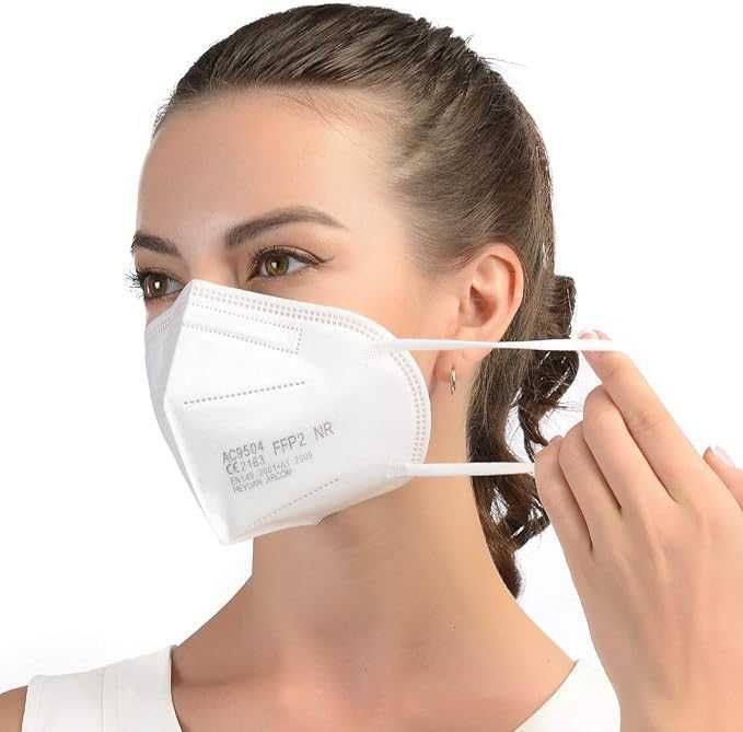 Maseczki higieniczne FFP2  20szt białe maski ochronne na twarz SoloMed