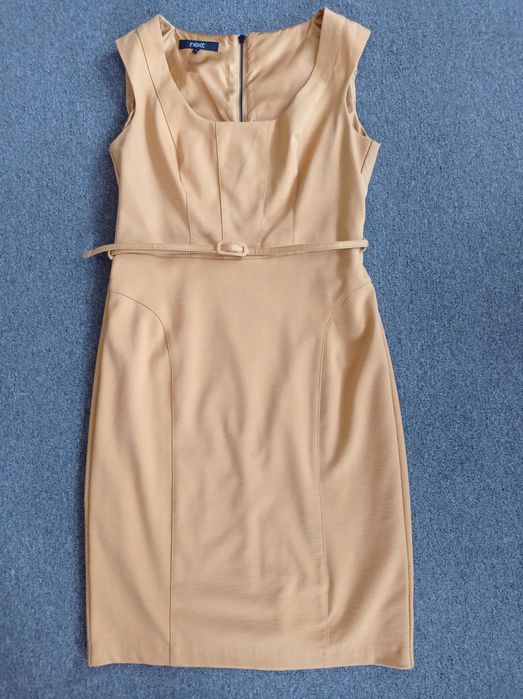 Next elegancka sukienka musztardowa r. 42, stan dbd
