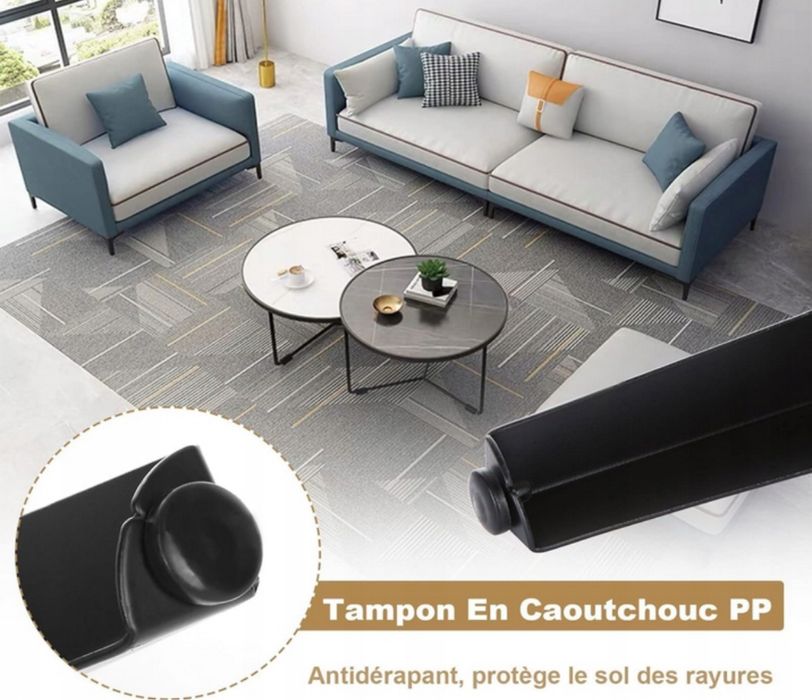 Nóżki meblowe 15 cm, metalowe, czarne, 8 SZTUK, 800kg