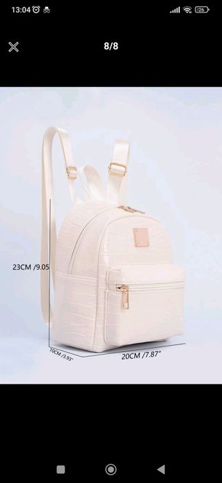 Mochila branca pequena