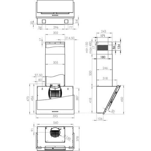 Витяжка кухонна Gorenje WHI6SYW (нова, в упаковці)