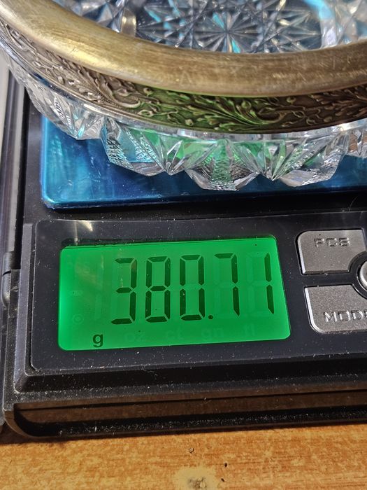 Цукерниця,срібло 875*,кришталь