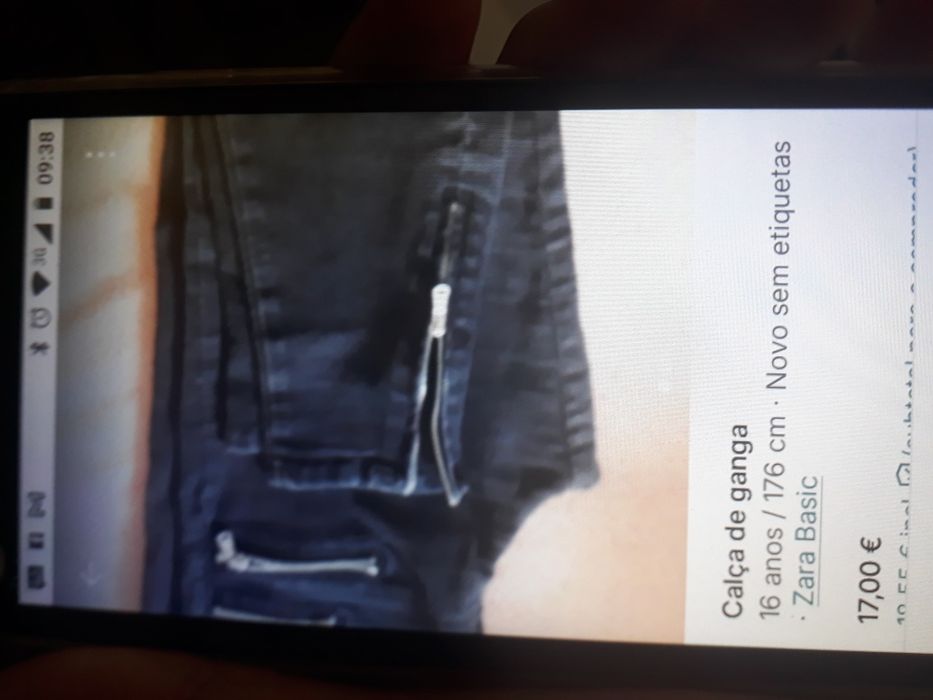 Calça de ganga preta