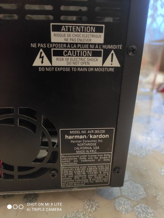 АВ ресивер. Harman kardon avr 265/230