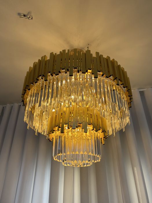 Lustre grande de cristal diâmetro 90cm