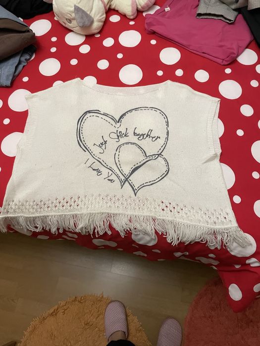 Poncho de malha branco