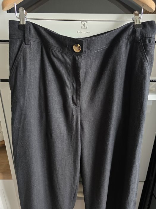 Spodnie lniane letnie Marks&Spencer r.42 wiskoza