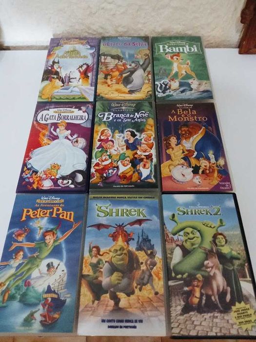 filmes em vhs de aventura , ação e banda desenhada  como novos