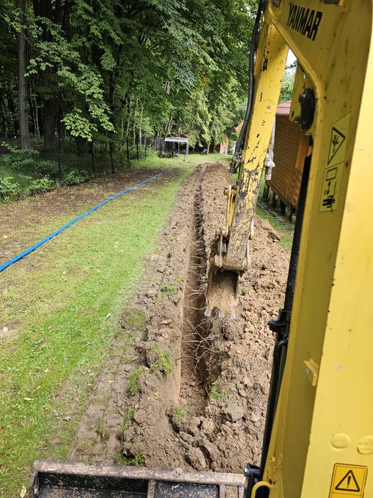 Usługi minikoparka, usługi koparka pracę ziemne usługi transportowe