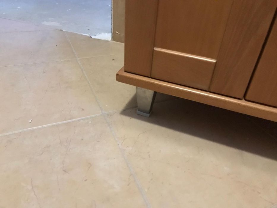 Móvel de casa de banho (WC) + lavatório + torneira + pedra + espelho