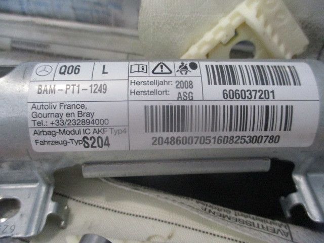 Airbag cortina esquerdo MERCEDES-BENZ Classe C Carrinha (S204)
