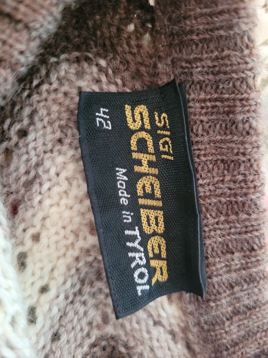 Sigi Scheiber r 42 sweter vintage swetr folk babcine retro