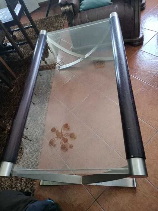 Mesa de Centro em Vidro Temperado - Excelente Estado