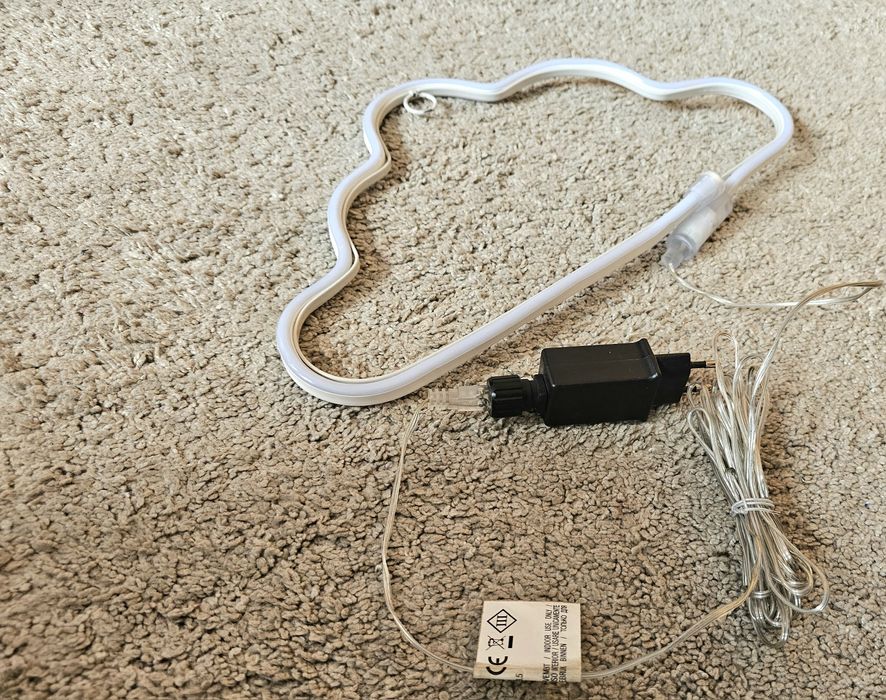 Neon led 40 cm luz de presença 3D nuvem