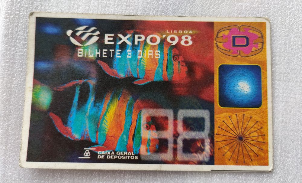 Bilhete 3 dias expo 98