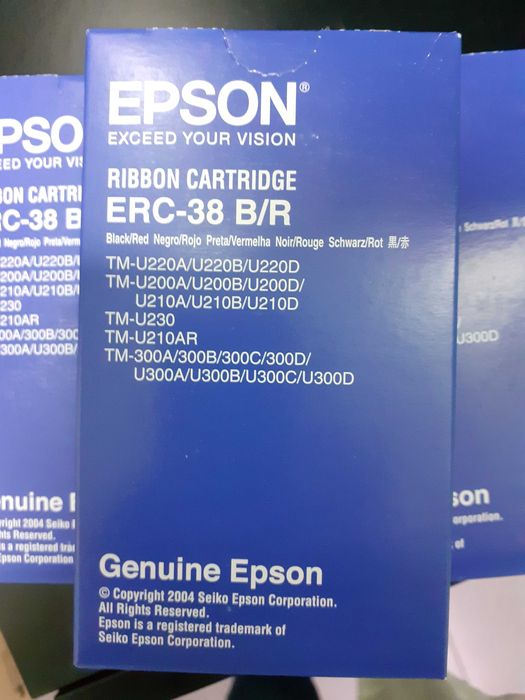 EPSON Printer Ribbon for Receipts/Invoices ERC-38 Black/Red64739834820225120
