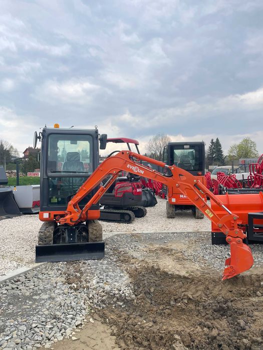 Nowa Mini koparka EVERUN ERE18 1800KG Gwar 18msc!  Rozsuwane gąsienice