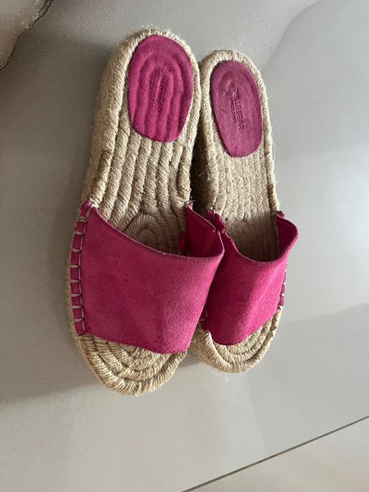 Klapki skórzane pull & bear