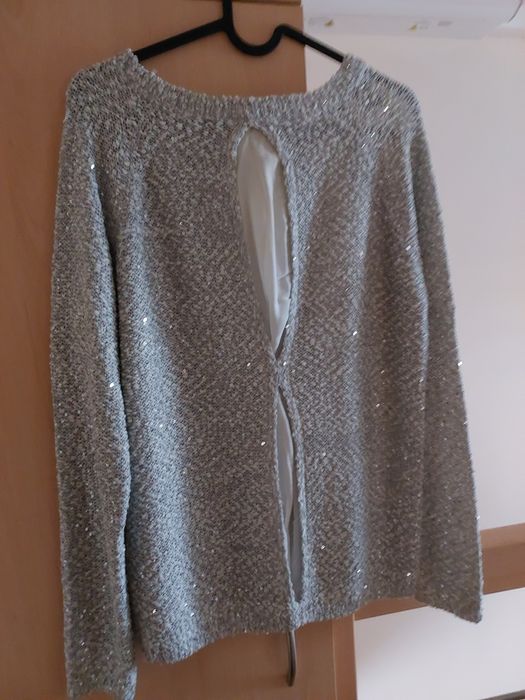 Bluzka, sweter srebrno-szara Orsey L