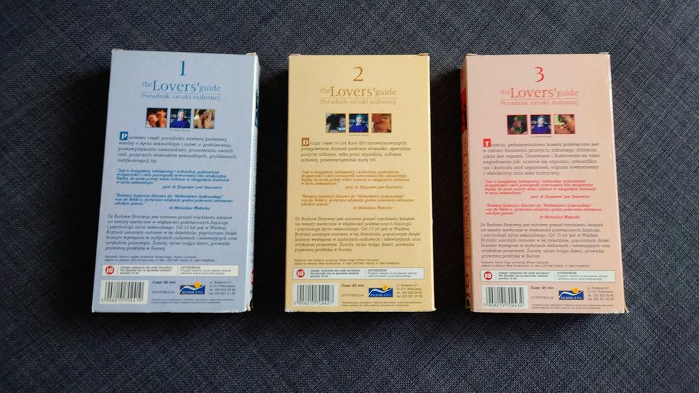 3 filmy VHS - LOVERS Guide, 1993/94 r. Stan bardzo dobry.
