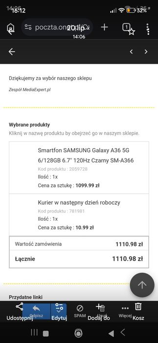 Samsung a36 /5g/6gb/128gb