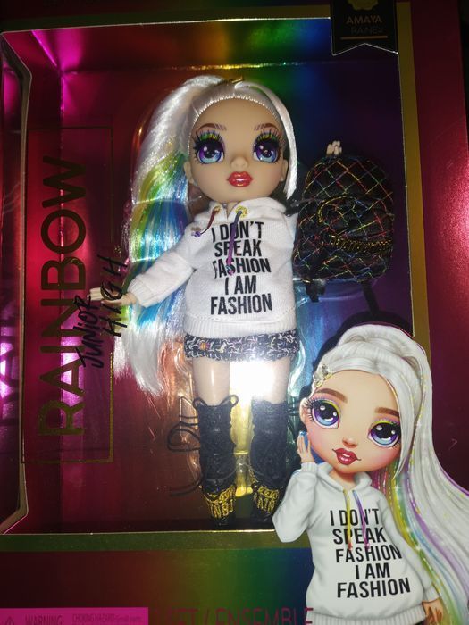 Lalka rainbow high junior amaya raine z plecaczkiem