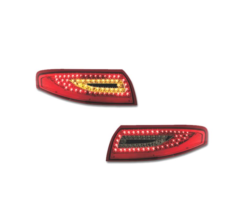 FAROLINS TRASEIROS PORSCHE 911 996 LED VERMELHO ESCURECIDO