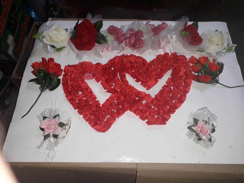 Набор украшений для свадебных автомобилей б/у.