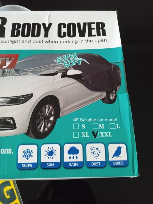 Capa proteção para carro ou carrinha M/L/XL ou XXL