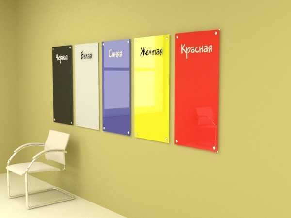 Скляна маркерна дошка на стіну (не магнітна) — будь-який колір RAL