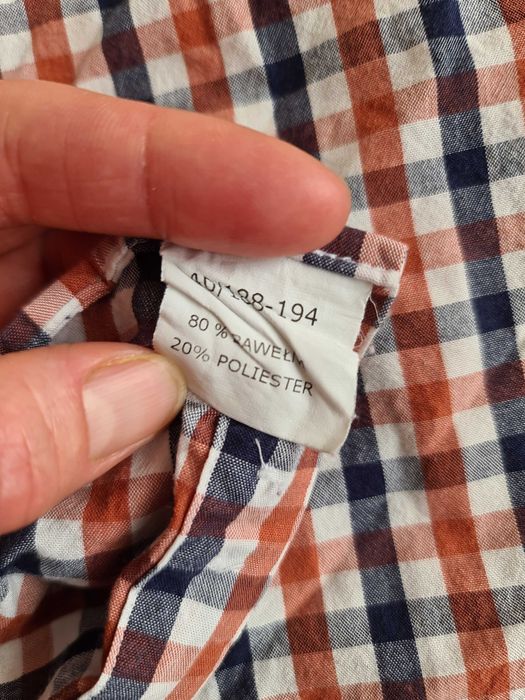 Koszula w kratę męska RESPECT PAWO 40 slim fit