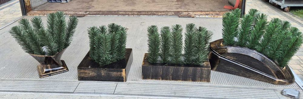 Podkłady do stroika  DONICZKA na   grób cmentarz  miski   cemenciaki