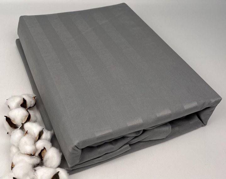 Постільна білизна "СТРАЙП-САТИН" бавовна 100% однотон постельное белье