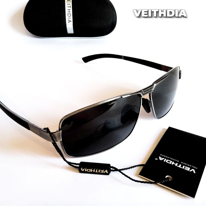 OKULARY PRZECIWSŁONECZNE. Gun Black. Polaryzacyjne HD. Nerdy. Męskie