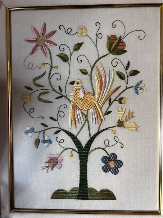 Quadro Bordado de Castelo Branco - seda natural