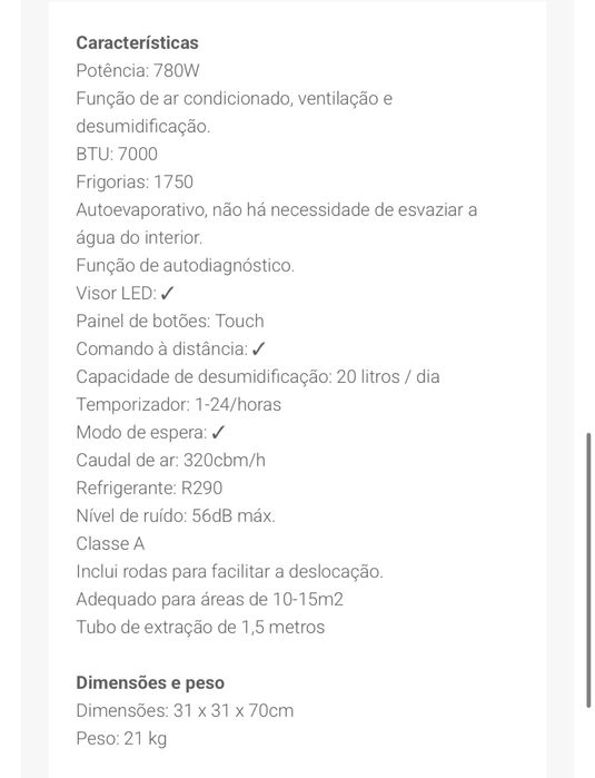 Ar Condicionado Portátil