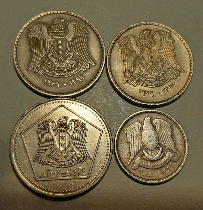Монеты Египта, Люксембург, Сирии, Кубы, Хайдерабад...