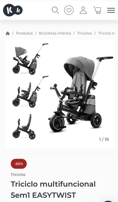 Triciclo Kinderkraft Multifuncional Easytwist