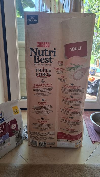 3 sacos de ração para cão Picart- Nutri Best Adulto com validade até 11/10/2027