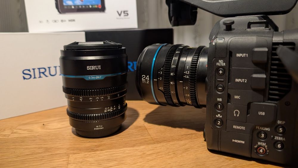 Canon EOS C70 + Sirui Nightwalker + Monitor + Luz — kit completo para vídeo cinematográfico