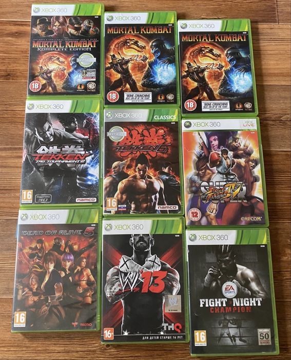 Диски на XBOX: FIFA 19, Splatterhouse Castlevania Mortal Kombat Tekken Evil Dead, Silent Hill, Dino Crisis, FarCry Red Alert 3, Hitman Mafia AFRO